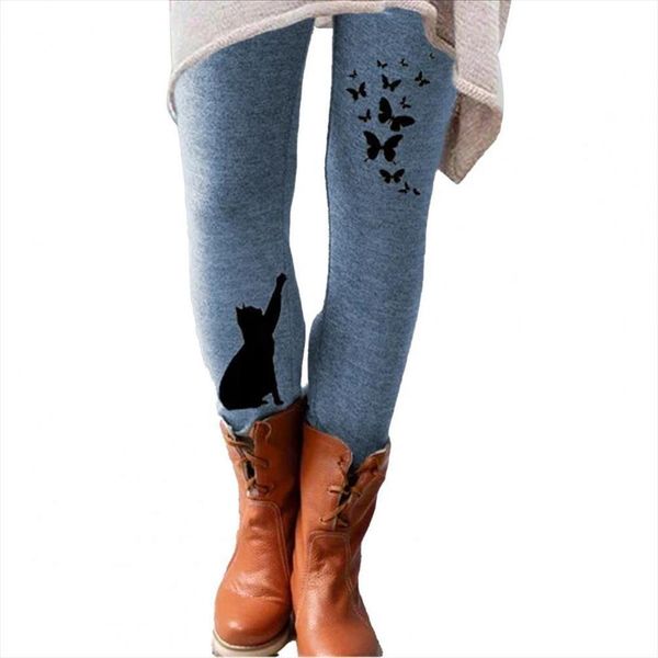 80% saleswomen casual elastic waistband womens legging cats butterflies print long skinny pants, Black
80% saleswomen casual elastic waistband womens legging cats butterflies print long skinny pants, Black