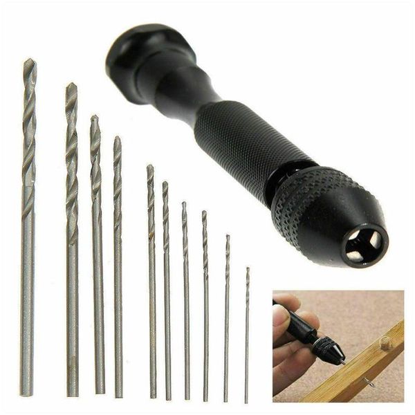 11pcs mini micro aluminum hand drill with keyless chuck twist bit woodworking drilling rotary tools manual professional bits
11pcs mini micro aluminum hand drill with keyless chuck twist bit woodworking drilling rotary tools manual professional bits
