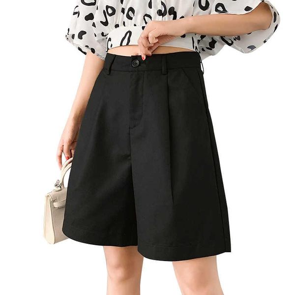 women's shorts s-3xl suits female harajuku high waist short pants straight vintage women 2021 loose casual black plus size, White;black
women's shorts s-3xl suits female harajuku high waist short pants straight vintage women 2021 loose casual black plus size, White;black