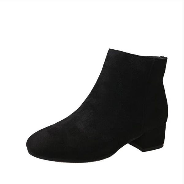 boots autumn and winter round head side zipper short tube middle heel euro american women's shoes, Black
boots autumn and winter round head side zipper short tube middle heel euro american women's shoes, Black