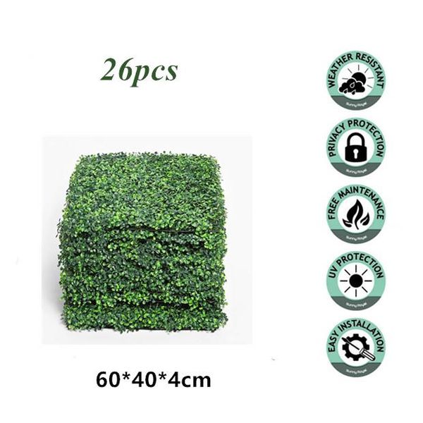 decorative flowers & wreaths 26pcs 40*60 cm fake plant wall hanging artificial grass square mat lush green garden home el decoration
decorative flowers & wreaths 26pcs 40*60 cm fake plant wall hanging artificial grass square mat lush green garden home el decoration