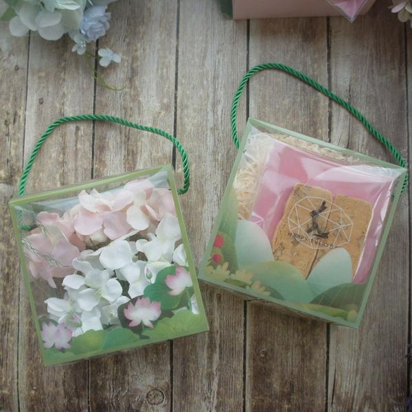 gift wrap 14*14*7cm 5pcs plastic green leave lotus design box with handle for candy cookie chocolate packaging wedding use
gift wrap 14*14*7cm 5pcs plastic green leave lotus design box with handle for candy cookie chocolate packaging wedding use