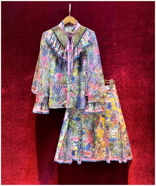 dress european and american women's clothing 2021 spring long - sleeved floral lace shirt with flounces pleated skirt fashion suits b0o, White
dress european and american women's clothing 2021 spring long - sleeved floral lace shirt with flounces pleated skirt fashion suits b0o, White