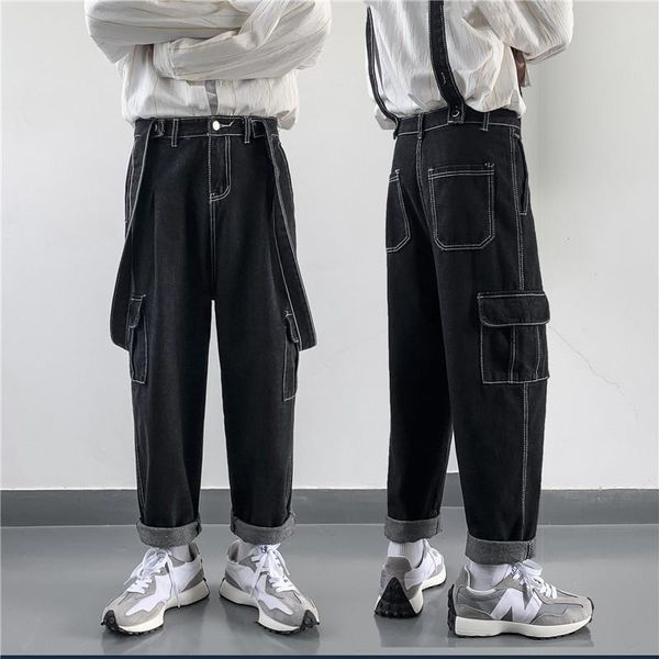 men's jeans fashion overalls high street straight loose denim jumpsuits hip hop men cargo bib pants cowboy male, Blue
men's jeans fashion overalls high street straight loose denim jumpsuits hip hop men cargo bib pants cowboy male, Blue