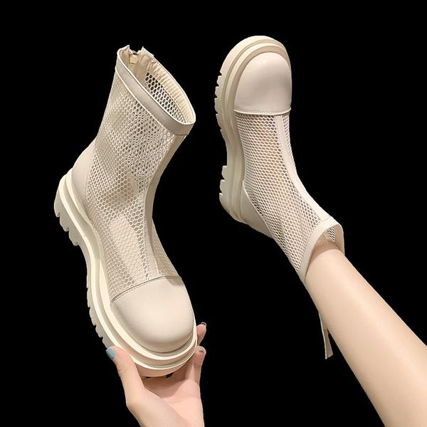 boots fashion british style zipper thick-soled round toe hollow ladies summer short tube net boots., Black
boots fashion british style zipper thick-soled round toe hollow ladies summer short tube net boots., Black