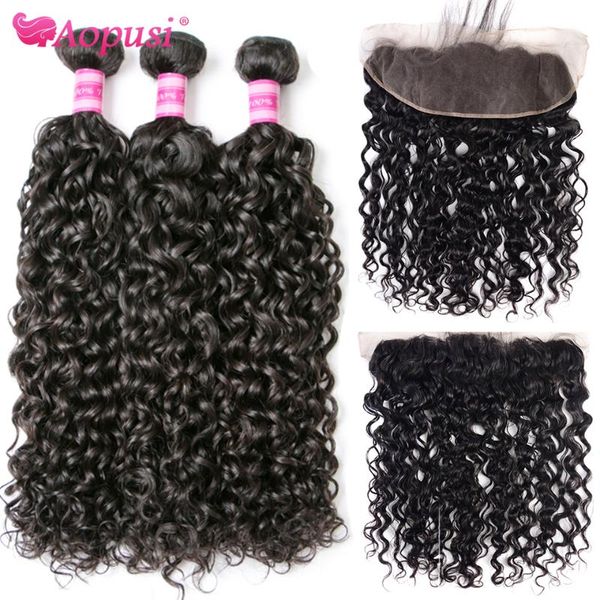 human hair bulks aopusi water wave lace frontal closure with bundles peruvian 13Ã4 curly pre plucked baby, Black
human hair bulks aopusi water wave lace frontal closure with bundles peruvian 13Ã4 curly pre plucked baby, Black