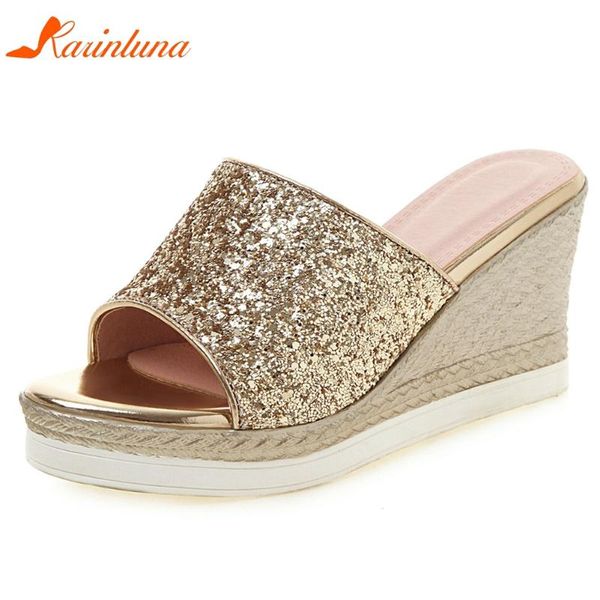 slippers karin design 2021 sequined cloth wedge high heels summer shoes woman peep toe outside platform bling, Black
slippers karin design 2021 sequined cloth wedge high heels summer shoes woman peep toe outside platform bling, Black