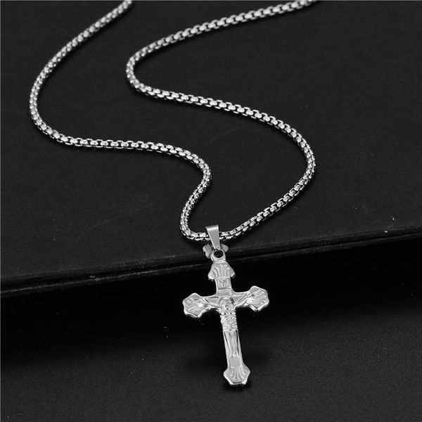 pendant necklaces classic fashion christian jesus cross necklace stainless steel for women men vintage hip hop punk jewelry, Silver
pendant necklaces classic fashion christian jesus cross necklace stainless steel for women men vintage hip hop punk jewelry, Silver