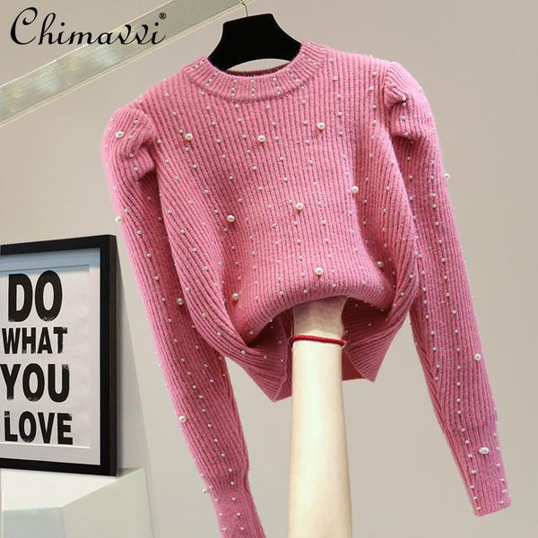women's sweaters heavy beads short sweater 2021 autumn and winter korean style fashion slimming solid color puff sleeve knitted clothes, White;black
women's sweaters heavy beads short sweater 2021 autumn and winter korean style fashion slimming solid color puff sleeve knitted clothes, White;black