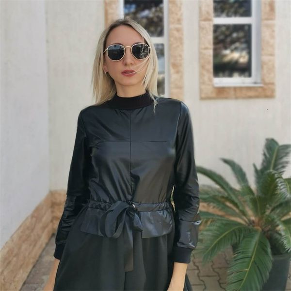 casual dresses women sashes pu leather patchwork a line long sleeve stand collar winter vintage fashion office work 9yrp, Black;gray
casual dresses women sashes pu leather patchwork a line long sleeve stand collar winter vintage fashion office work 9yrp, Black;gray