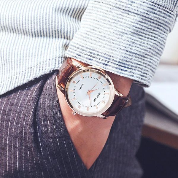 wristwatches fashion casual business men's watch simple watches for couples man leather strap quartz wristwatch, Slivery;brown
wristwatches fashion casual business men's watch simple watches for couples man leather strap quartz wristwatch, Slivery;brown
