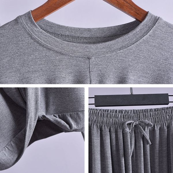 autumn 2021 2 piece set loose long sleeve home clothes for women wear pants homewear plus size casual womens pajamas atoff home, Black;red
autumn 2021 2 piece set loose long sleeve home clothes for women wear pants homewear plus size casual womens pajamas atoff home, Black;red