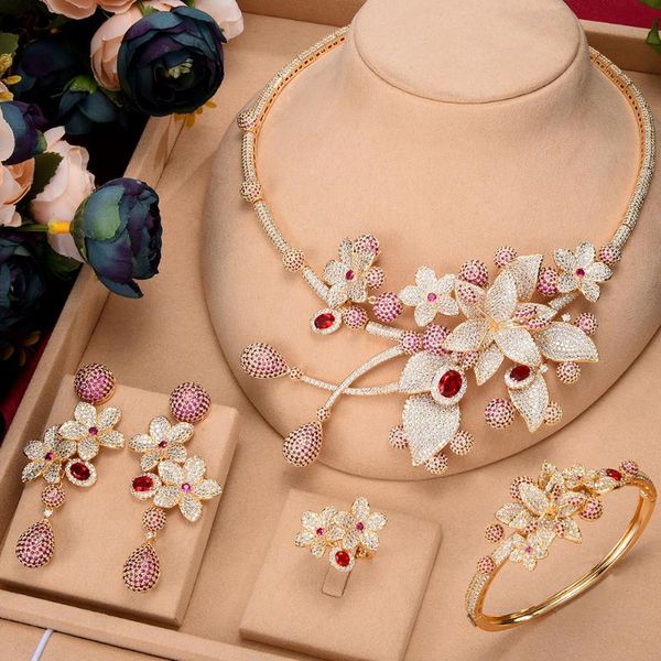 kellybola jewel 2021 exclusive high-quality gorgeous large bunch of flowers zircon jewelry set bridal wedding 4pcs earrings & necklace, Silver
kellybola jewel 2021 exclusive high-quality gorgeous large bunch of flowers zircon jewelry set bridal wedding 4pcs earrings & necklace, Silver