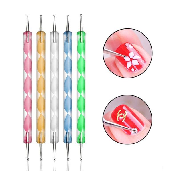 5pcs double head point drill pen clay modeling tool spiral nail art dotting tools diy crystal handle kits
5pcs double head point drill pen clay modeling tool spiral nail art dotting tools diy crystal handle kits