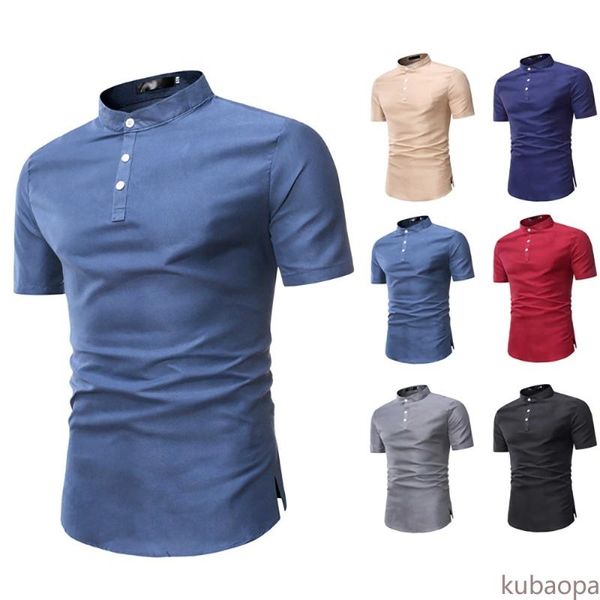 men's casual shirts men slim fit short sleeve shirt plain coloured stand-up collar buttons stylish summer ku, White;black
men's casual shirts men slim fit short sleeve shirt plain coloured stand-up collar buttons stylish summer ku, White;black
