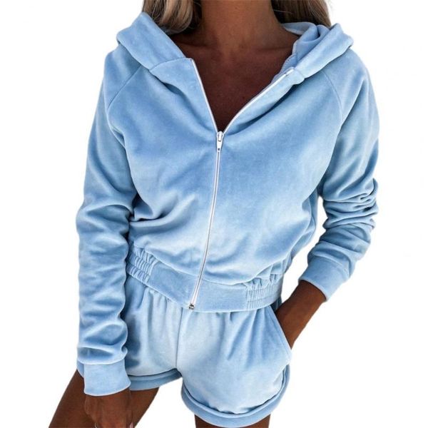 women's tracksuits women autumn suit two piece set solid color pocket design zipper hooded coat cardigan short pants for sports outwear, Gray
women's tracksuits women autumn suit two piece set solid color pocket design zipper hooded coat cardigan short pants for sports outwear, Gray