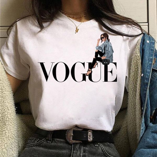 women's t-shirt fashion women t shirt girl vogue print tee female short sleeve tshirt harajuku shirts 90s graphic, White
women's t-shirt fashion women t shirt girl vogue print tee female short sleeve tshirt harajuku shirts 90s graphic, White
