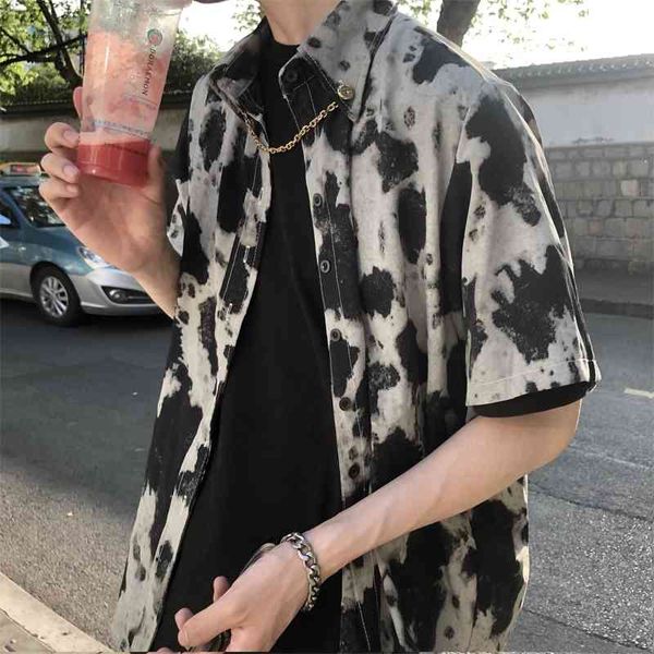 men's casual shirts summer chain fashion retro short sleeve men streetwear loose hip-hop tie-dye mens hawaiian zey8, White;black
men's casual shirts summer chain fashion retro short sleeve men streetwear loose hip-hop tie-dye mens hawaiian zey8, White;black