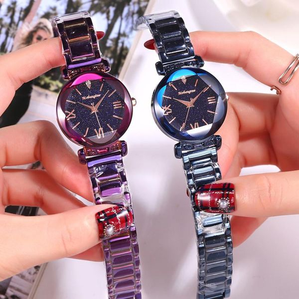 wristwatches luxury crystal star sky women's watch gold steel belt water roma dail bracelet polygon gift clock, Slivery;brown
wristwatches luxury crystal star sky women's watch gold steel belt water roma dail bracelet polygon gift clock, Slivery;brown
