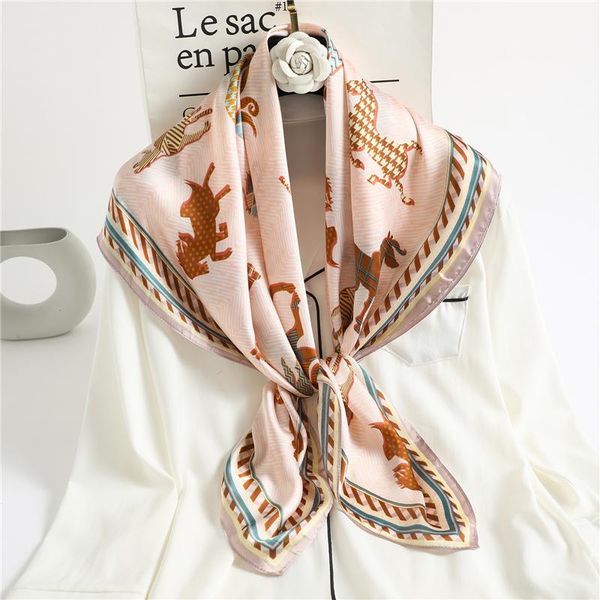 scarves design print silk feeling scarf for women large square spring neck horse foulard female hijab headband bandana, Blue;gray
scarves design print silk feeling scarf for women large square spring neck horse foulard female hijab headband bandana, Blue;gray