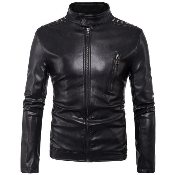 men's fur & faux fashion zippers leather jacket male brand jackets men rivet decoration handsome motorcycle 5xl, Black
men's fur & faux fashion zippers leather jacket male brand jackets men rivet decoration handsome motorcycle 5xl, Black