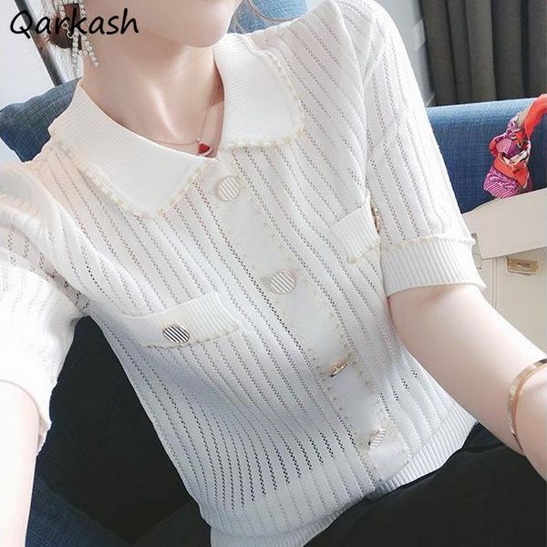 women's t-shirt t-shirts women hollow out all-match summer thin knitting fashion design white slim korean breathable vintage elasticity
women's t-shirt t-shirts women hollow out all-match summer thin knitting fashion design white slim korean breathable vintage elasticity