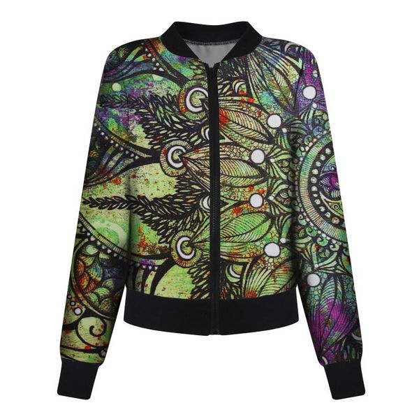 women's jackets women floral printed spring summer long sleeve zipper bomber outwear casual pocket slim streetwear female plus size coa, Black;brown
women's jackets women floral printed spring summer long sleeve zipper bomber outwear casual pocket slim streetwear female plus size coa, Black;brown