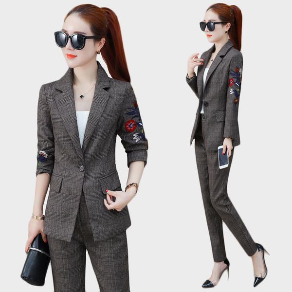 trending products elegant women blazer stylish clothes office clothing set embroidered lady 216 women's two piece pants, White
trending products elegant women blazer stylish clothes office clothing set embroidered lady 216 women's two piece pants, White
