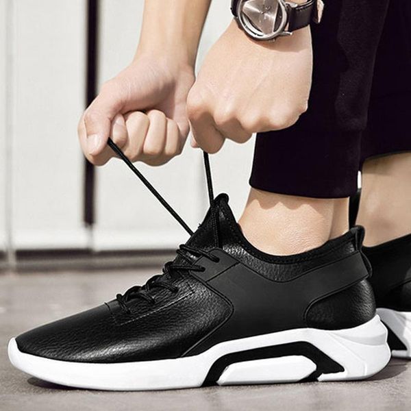 dress shoes men's spring and autumn tide korean version of breathable pu casual wild sports trend running lace, Black
dress shoes men's spring and autumn tide korean version of breathable pu casual wild sports trend running lace, Black