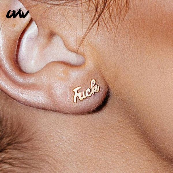 2pc fashion stainless steel letter ear stud earrings women men accessories piercing jewelry pendientes brincos, Golden
2pc fashion stainless steel letter ear stud earrings women men accessories piercing jewelry pendientes brincos, Golden