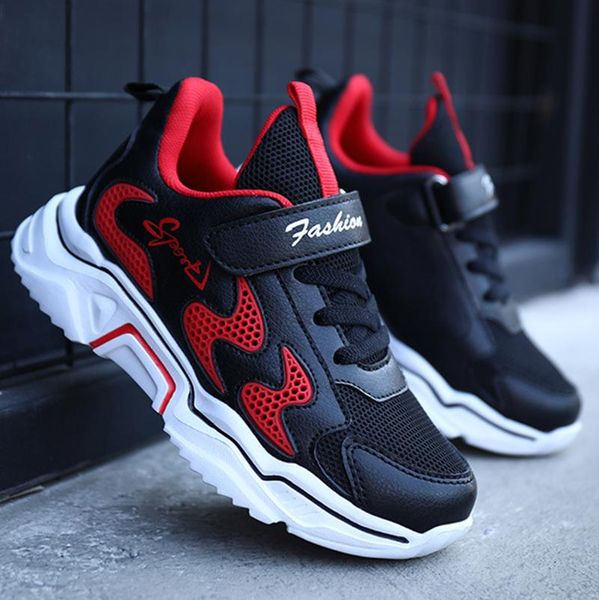 spring and summer boys' shoes middle school children's sports mesh breathable boys non-slip casual running sneakers, Black;red
spring and summer boys' shoes middle school children's sports mesh breathable boys non-slip casual running sneakers, Black;red