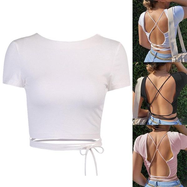 women's t-shirt 2021 harajuku open back t shirt women short sleeve cropped female summer casual white fashion
women's t-shirt 2021 harajuku open back t shirt women short sleeve cropped female summer casual white fashion