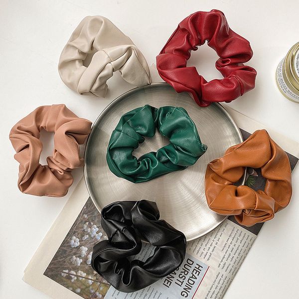 women girls vintage elegant leather elastic lady lovely soft scrunchies rubber bands female fashion hair accessories, Pink
women girls vintage elegant leather elastic lady lovely soft scrunchies rubber bands female fashion hair accessories, Pink