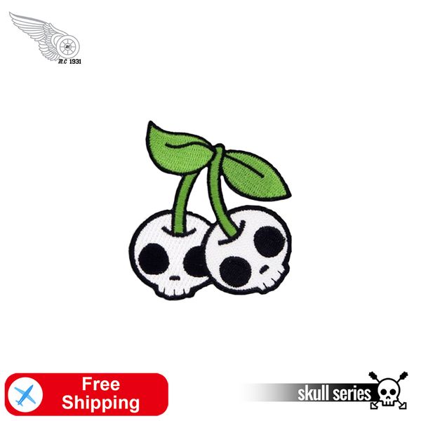 cherry skull cartoon embroidery patches for clothing iron on sewing hats backpack diy wholesale applique patch, Black
cherry skull cartoon embroidery patches for clothing iron on sewing hats backpack diy wholesale applique patch, Black