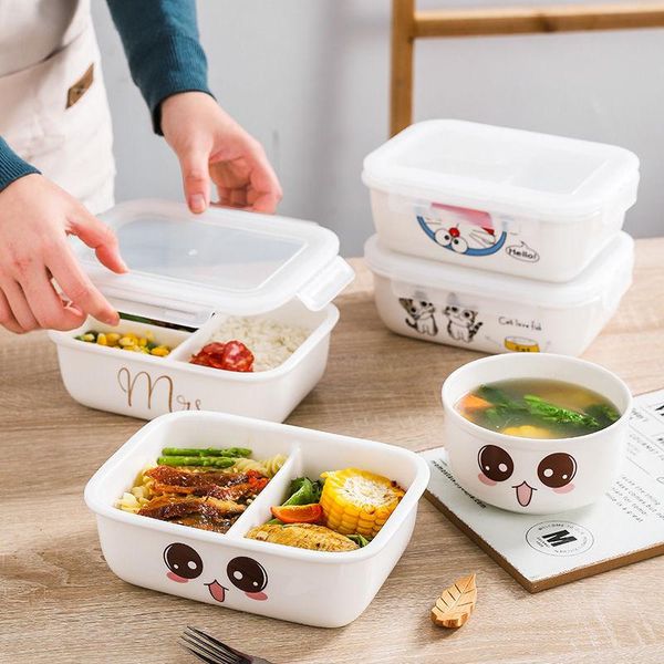 dinnerware sets ceramic lunch box, student compartmentalized office worker with lid, microwave oven heating and thermal
dinnerware sets ceramic lunch box, student compartmentalized office worker with lid, microwave oven heating and thermal