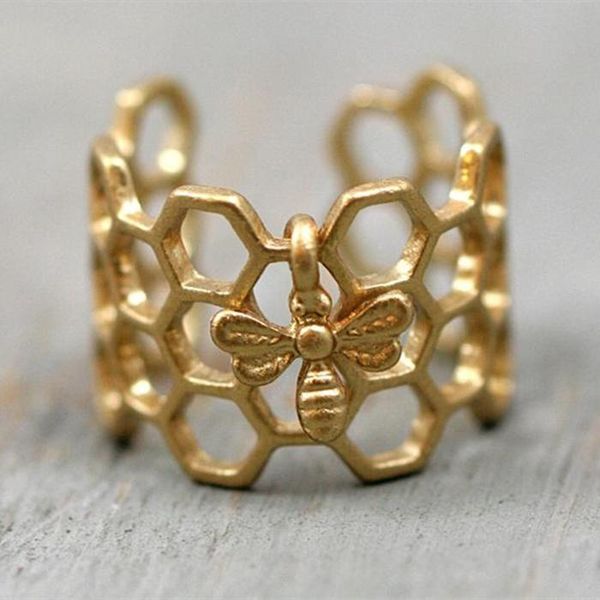 cluster rings antique womens gold color tiny bee honeycomb ring adjustable hexagon for women fashion jewelry wedding engagement ringg, Golden;silver
cluster rings antique womens gold color tiny bee honeycomb ring adjustable hexagon for women fashion jewelry wedding engagement ringg, Golden;silver