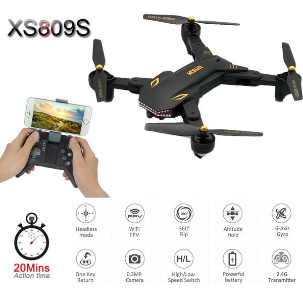 xs809s foldable drone rc selfie with 2.0mp wifi fpv camera g-sensor mode & one key return quadcopter drones
xs809s foldable drone rc selfie with 2.0mp wifi fpv camera g-sensor mode & one key return quadcopter drones
