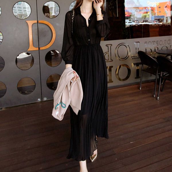 casual dresses primavera feminino vestido longo cintura tornozelo-comprimento pullover vestidos plissados senhora do escritrio simples jovem, Black;gray
casual dresses primavera feminino vestido longo cintura tornozelo-comprimento pullover vestidos plissados senhora do escritrio simples jovem, Black;gray