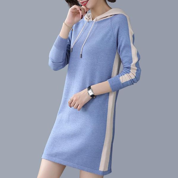 casual dresses thicken sweater dress women autumn and winter knitted hooded female loose striped, Black;gray
casual dresses thicken sweater dress women autumn and winter knitted hooded female loose striped, Black;gray