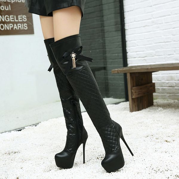 modern lady black pu leather over the knee boots red bottom thin high heels plus size 35 to 40
modern lady black pu leather over the knee boots red bottom thin high heels plus size 35 to 40