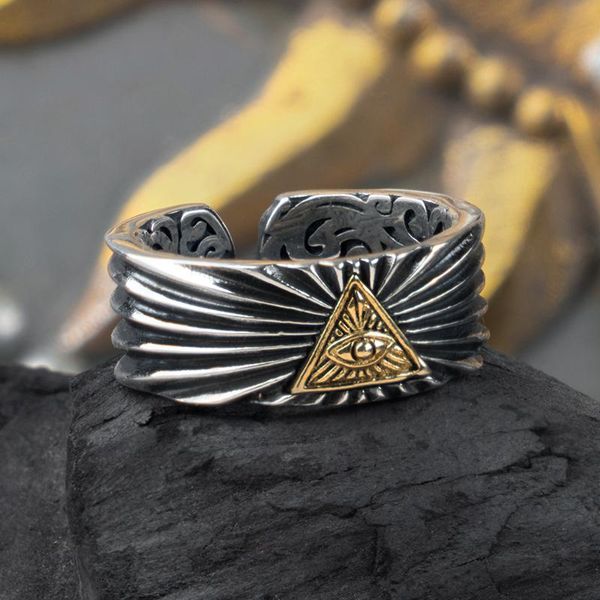 cluster rings eye of providence sterling silver for man vintage punk fashion jewelry hippop street culture, Golden;silver
cluster rings eye of providence sterling silver for man vintage punk fashion jewelry hippop street culture, Golden;silver