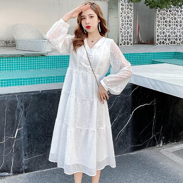 maternity spring sweet v-neck jacquard dress pregnant women princess white lace with cotton lining party dresses
maternity spring sweet v-neck jacquard dress pregnant women princess white lace with cotton lining party dresses