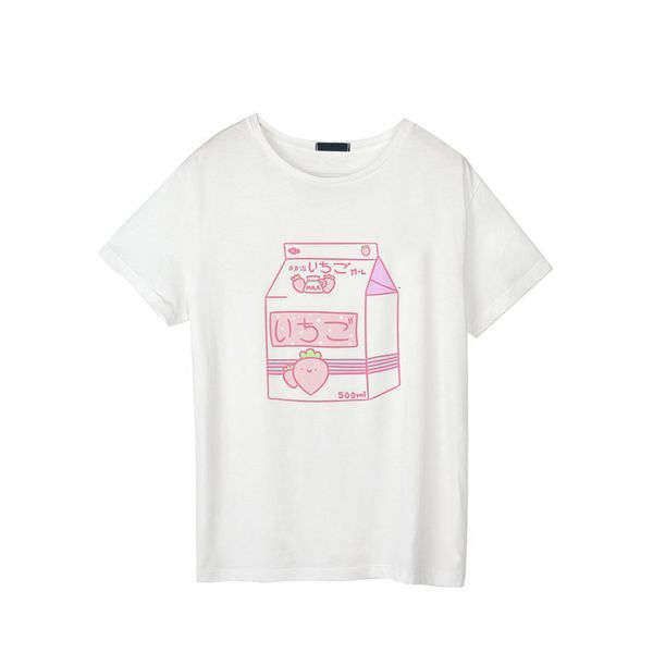 women's t-shirt summer tshirt harajuku white casual lovely milk series print japanese tee q58q
women's t-shirt summer tshirt harajuku white casual lovely milk series print japanese tee q58q