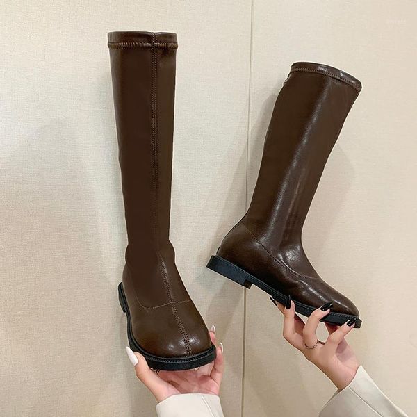 boots knee high low heels women shoes 2021 thigh heel long black brown botas de mujer1
boots knee high low heels women shoes 2021 thigh heel long black brown botas de mujer1