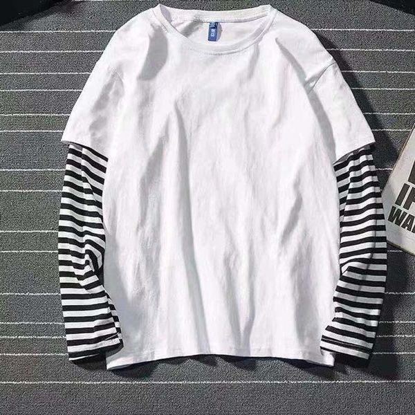 women's t-shirt korean harajuku black white striped hip hop t-shirts men women autumn cotton fake two piece long sleeve loose tshirt fe
women's t-shirt korean harajuku black white striped hip hop t-shirts men women autumn cotton fake two piece long sleeve loose tshirt fe