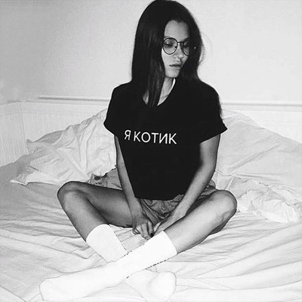 summer russian style letter print men t shirt and women short sleeve casual fashion tumblr clothes, White;black
summer russian style letter print men t shirt and women short sleeve casual fashion tumblr clothes, White;black