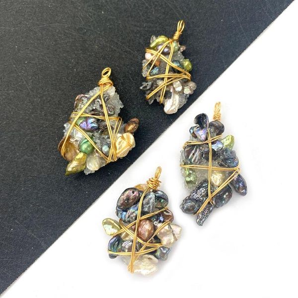 charms necklace pendant natural freshwater pearl crystal irregular shape colorful winding diy making accessories charm, Bronze;silver
charms necklace pendant natural freshwater pearl crystal irregular shape colorful winding diy making accessories charm, Bronze;silver