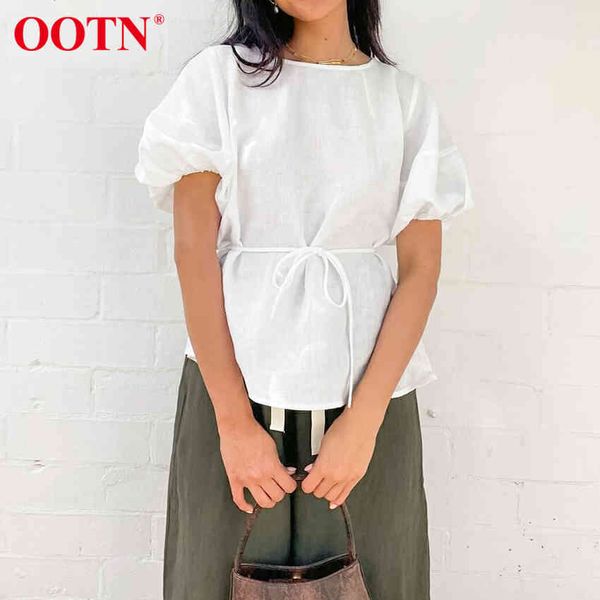 ootn casual white loose ladies shirt round neck short sleeve women blouse cotton lace up puff sleeve summer blouse green 210413
ootn casual white loose ladies shirt round neck short sleeve women blouse cotton lace up puff sleeve summer blouse green 210413