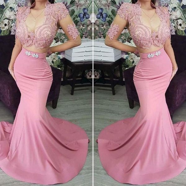 party dresses pink elegant prom tulle long sleeves sheer lace applique satin mermaid gowns formal arabic evening dubai, White;black
party dresses pink elegant prom tulle long sleeves sheer lace applique satin mermaid gowns formal arabic evening dubai, White;black