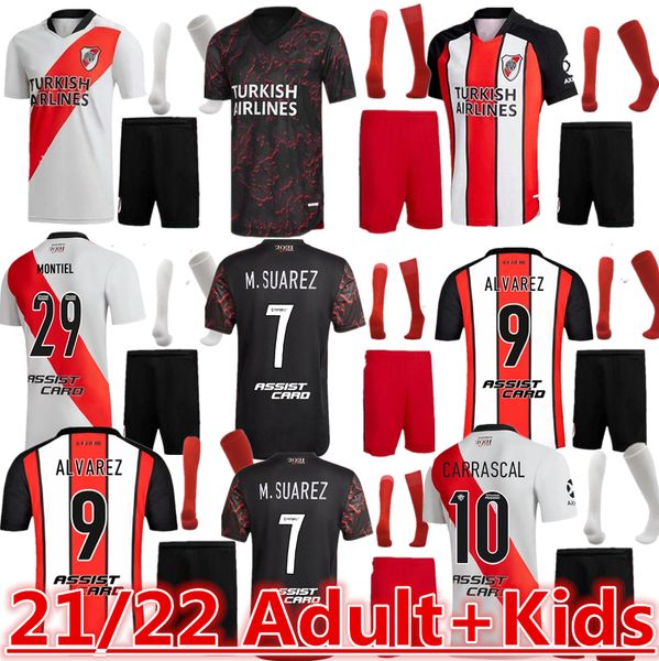 2122 river plate soccer jersey 120-years anniversary borré de la cruz m.suarez ponzio 21 22 perez pinola men+ kids kit socks football shirt, Black;yellow 
2122 river plate soccer jersey 120-years anniversary borré de la cruz m.suarez ponzio 21 22 perez pinola men+ kids kit socks football shirt, Black;yellow